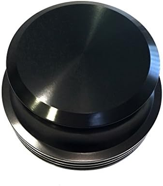 Record Weight Turntable Clamp Disc Stabilizer - Felt Bottom Protects Vinyl Label (solid black)