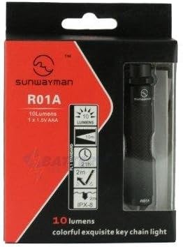 Sunwayman R01A Black 10 Lumen Keychain Flashlight