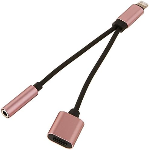 IDStore 2 in 1 Lightning Adapter for iPhone 7/7 Plus to 3.5mm Headphone Jack, iPhone Adapter that Support Your Headphone Volume Change(Not Compitable with iOS 10.3) - Rose Gold