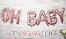 +100 Pcs Baby Shower Decorations for Girl | White, Coral Pink and Gray Theme | Balloons | Banner | Pom Poms | Lantern | Tassel Garland | Fan | Sash Badge | Tablecloth | Photo Booth Props | Guest Book