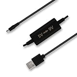 KUNCAN 5ft USB 5v to DC 9v Step Up Converter Cable, USB Port Voltage Converter to DC 5.5 x 2.1mm Connector
