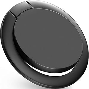 Allengel-Cell-Phone-Ring-Holder-Matte-Metal-Finger-Phone-Ring-Grip-Stand-for-Magnetic-Car-Mount-Compatible-with-All-Smartphones-Matte-Black