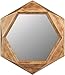 Amazon Brand – Rivet Modern Hexagon Wood Frame Hanging Wall Mirror, 30 Inch Height, Natural