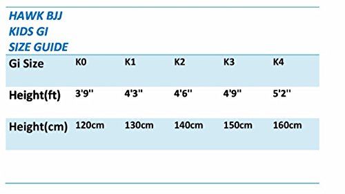 Hawk Kids Brazilian Jiu Jitsu Suit Youth Children BJJ GI Kimonos Boys & Girls BJJ Uniform Lightweight Preshrunk Pearl Weave Fabric, with Free White Belt, 1 Year Warranty!!! (K3, Boys White)