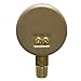 Uniweld G1S 2-Inch Gauge 0-400 PSI Gold Steel Case, 1/4-Inch NPT Bottom Mount