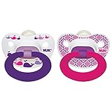 NUK Marrakesh & Whales Puller Pacifier in Girls, 18-36 Months