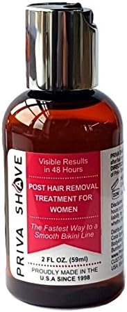 Priva Shave Skin Treatment to tend Ingrown Hairs, Razor Bumps, Rash - Travel Size 2oz