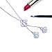 Yozone Women's Four-Leaf Clover Pendant Long Chain Sweater Necklace (Silver1)