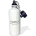 3dRose Sports Water Bottle, 21 oz, Multicolor