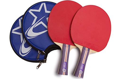 Competition grade ping pong paddles set of 2 with padded storage …
