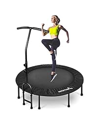 Movtop - Cama elástica para interior y fitness con almohadilla de seguridad, cama elástica para niños y adultos