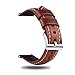 Berfine Quick Release Retro Leather Watch Band,Vintage Oil-tanned Pull-up Leather Strap Replacement,Choice of Width-18mm 20mm 22mm 24mm or 26mm