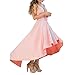 YS.DAMAI Women's Sexy V Neck Sleeveless High Low Hem Elegant Wrap Dress Cocktail Evening Party Dresses