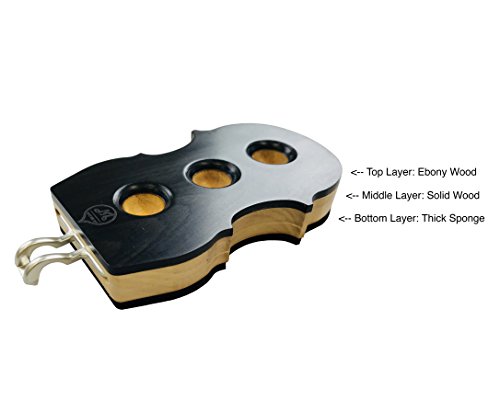 MI&VI Cello Anti-Slip Endpin Stop/Stopper w/ Straps - Perfect Real Wood Anchor, Holder Rest - Thumbnail 3