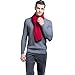 Ysiop Men Wool Solid Scarf Knitted Long Neckwear