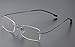 Agstum Mens Womens Titanium Alloy Flexible Rimless Frame Prescription Eyeglasses 51mm (Gunmetal, 51mm)