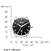 BUREI Men's Thin Wrist Watches with Sapphire Crystal Black Face Metal Band