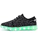 Ukris 16 Colors Breathable LED Light Up Fashion Flashing Sneaker Shoes with remote for Kids Boys Girls