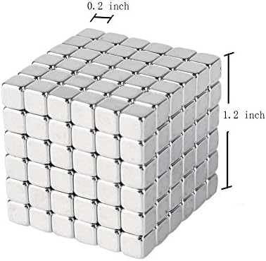 Aerfgo 216 Pieces Multi-Use Metal Magnet Square Cube Puzzle for Adults