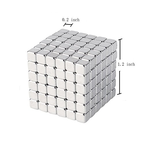 Aerfgo 216 Pieces Multi-Use Metal Magnet Square Cube Puzzle for Adults
