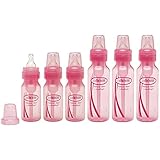 Dr. Brown's 4oz & 8oz Baby Bottle Set, Pink