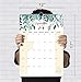 Wall Calendar From January Through December 2021 with Stickers - Colour Desk Calendar - Monthly Calendar Planner - Daily Planner - Wall Hanging Calendar