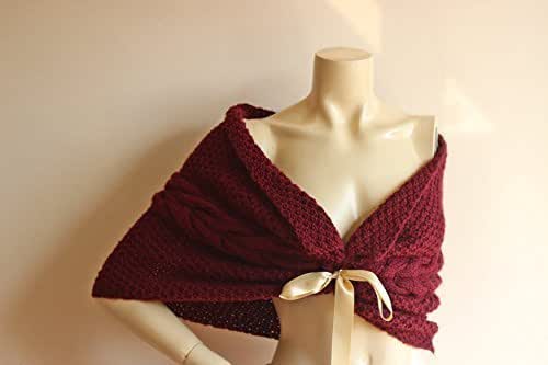 burgundy wedding wrap