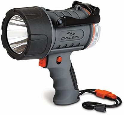 GSM Outdoors CYC-300WP Cyclops Water Proof Rechargeable Spotlight, 300 lm