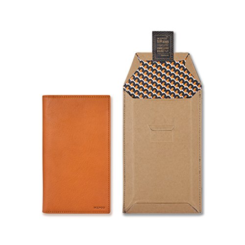 Ikepod Deluxe Checkbook Cover with free Divider [ Italy Made // Top Leather ] Both for Men and Women [RFID Blocking and Free 1pc Divider ] (Tan)