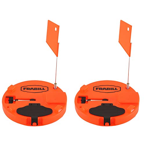 Frabill Pro Thermal Insulated Ice Fishing Tip Up Trap for Up to 10" Hole, Orange (2 Pack)