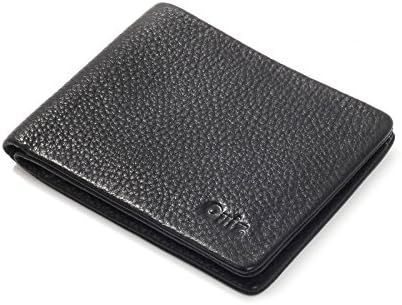 Cxiz Mens RFID Blocking Wallet Soft Genuine Leather Billfold Litchi Pattern with ID Window and Movable Foldout (Litchi Pattern)