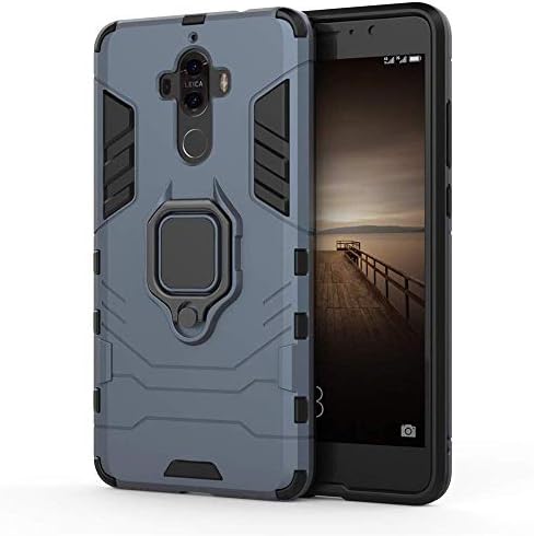 CHcase Huawei Mate 9 Case, [Slim Fit] [Kickstand Feature] Hybrid Dual Layer Armor Defender Full Body Protective Case Cover with Magnetic Car Mount for Huawei Mate 9 -Black Plus Gray