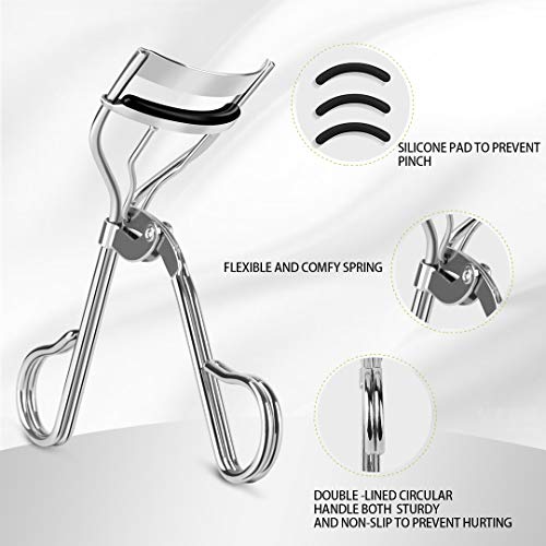 Eyelashes Dance Eyelash Curler Golden Lash Curler With Eyelash Brush & Refill Pads Lashes Curler No pain&no pinching Eyelashes Curler Fits All Eye Shapes - Thumbnail 5