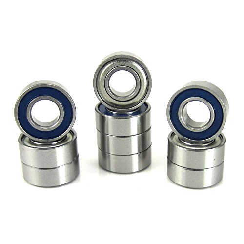 (10) 5x11x4mm ABEC 5 Precision Ball Bearings Hybrid Seals Blue