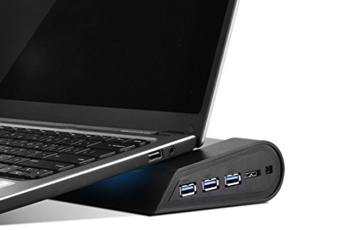 Silverstone Tek Multifunctional Laptop Cooler with Crossflow Fan, Networking Capabilities and 3x SuperSpeed USB 3.0 Ports (NB05B)