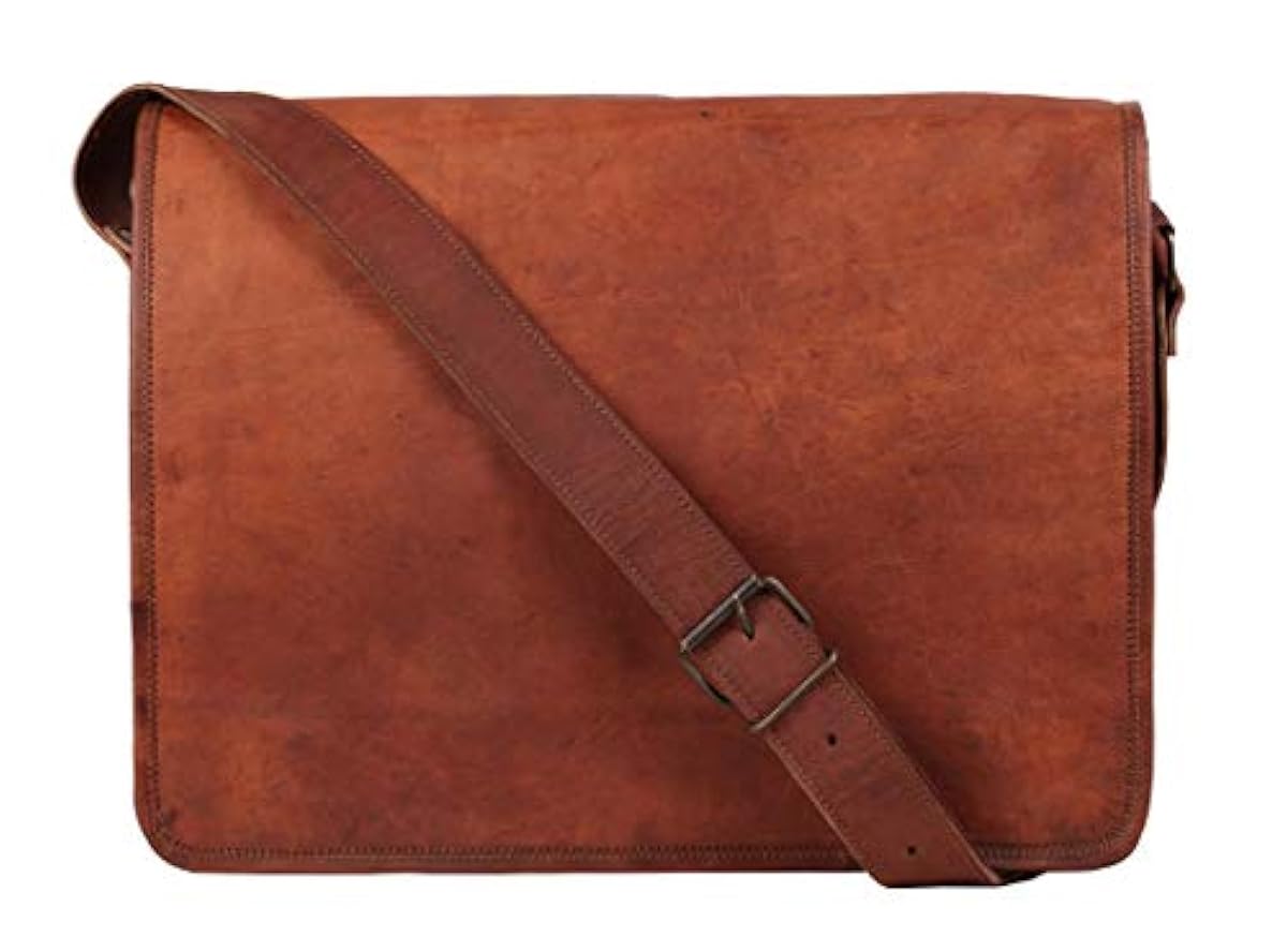 Rustic Town 15 inch Vintage Crossbody Genuine Leather Laptop Messenger