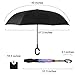 Rainlax Inverted Umbrella Double Layer Windproof UV Protection Reverse Folding Umbrellas for Car Rain Outdoor with C-Shaped Handle (Black&Glaze)