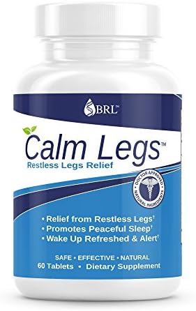 Calm Legs Natural Sleep Aid for Natural Itching, Crawling, Tingling and Leg Jerk Relief with Iron, Magnesium, and Valerian Root (60 Tablets)