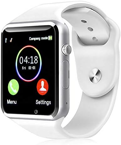 Smart Watch - YIIXIIYN Bluetooth Smart Watch Sport Fitness Tracker Wrist Watch Touchscreen with Camera SIM SD Card Slot Watch Compatible iPhone iOS Samsung LG Android Women Men Kids (White)