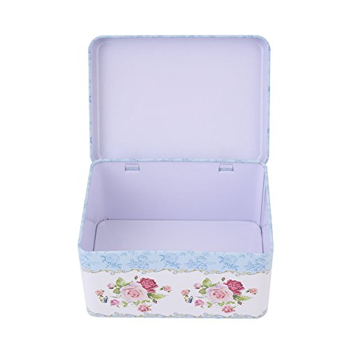 Kicode Graffiti Retro Tinplate Jewelry Tea Candy Gift Box Storage Jars With Lid Tea Coffee Candy