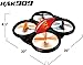 Haktoys HAK909 Large 2.4GHz 4 Channel RC Quadcopter, 6 Axis Gyroscope, Rechargeable, Ready to Fly, Camera-Ready and with LED Lights - Colors May Vary