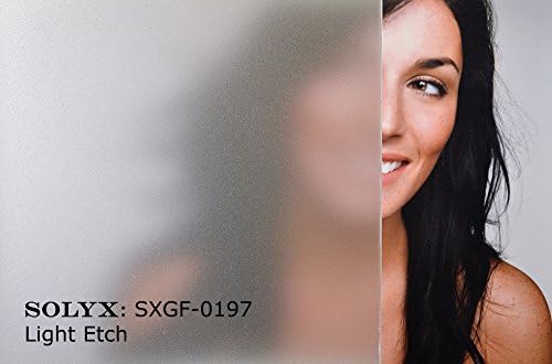 SOLYX: SXGF-0197-24 Light Etch 24" Wide Window Film. (Sold by the running foot. Order the number of feet needed. Ships as One Continuous Piece!)