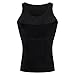 Surker Mens Slimming Body Shaper Vest Shirt Abs Abdomen Slim(Black, Medium)