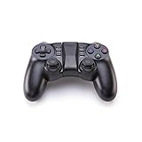 PowMax Bluetooth Game Controller, PC Gamepad Joystick With Vibration Feedback for Android Phone/ IOS/ PC/ PlayStation 3(Black)