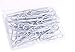 PTC Office 60PCS Colored Plastic Coated Paperclips Metal Bookmark Memo Note Paper Clip, 2-Inch, (White)