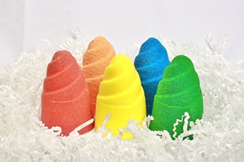 Unicorn Horn Bath Bombs, gift box of 5 x 4+ oz Kid Safe Bath Bombs, Bath Fizzies, Bubble Bath Make Great Gifts For Girls, Boys and Teens, Hand Made in the USA.