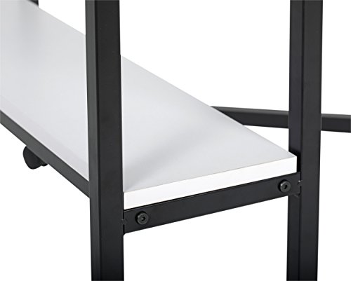 Studio Designs 13378 Standing 36-Inch Fixed Height Craft/Cutting Table with Storage Baskets, Charcoal/White