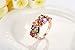 BAMOER Rose Gold Plated Austrian Crystal Promise Ring for Girls Women Size 7