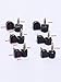 Mudder 9 Pairs Heel Tips High Heel Caps Shoe Repair Tip Taps Shoes Dowels, 8 mm, 9 mm, 10 mm, Black