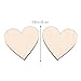 Pixnor Wood Hearts, Unfinished Wood Heart Cutout Heart Slices for Wedding DIY Crafts, Pack of 100, 20mm
